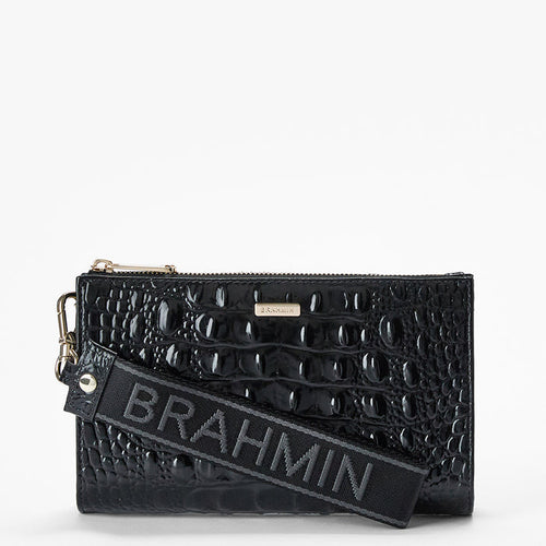 Black Melbourne Adia Wristlet Front View