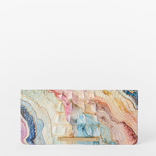Marbled patterned wallet on a white background. Ady Wallet front view.