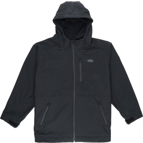 AFTCO Big Guy Reaper Zip-Up Softshell Jacket Black