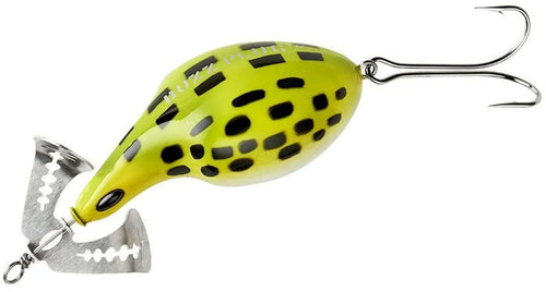 Arbogast Buzz Plug Topwater Prop Lure - Frog White Belly