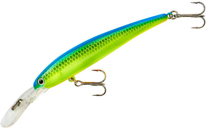 Bandit B-Shad 3 1/2 inch Casting/Trolling Plug - Chartreuse Blue Back