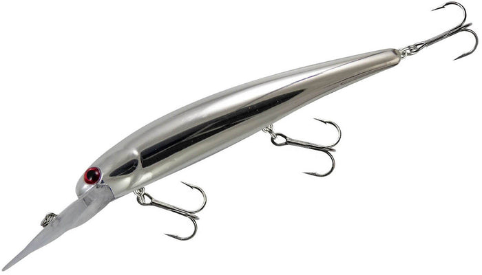 Bandit Suspending Minnow Walleye Deep - Chrome Red Eye