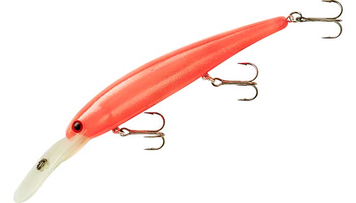 Bandit Walleye Deep Glow 4 3/4 inch Trolling Plug - Pink Silver Sparkle