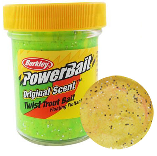 Berkley PowerBait Trout Bait Twist 1.1 oz. Jar - Lemon Twist
