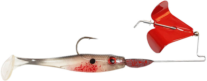 Big Bite Baits Suicide Shad Buzzbait - Silver/Red Blade/Bleeding Shad