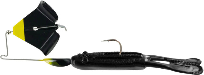 Big Bite Baits Tour Toad Buzzbait - Black-Yellow Blade/Black Toad