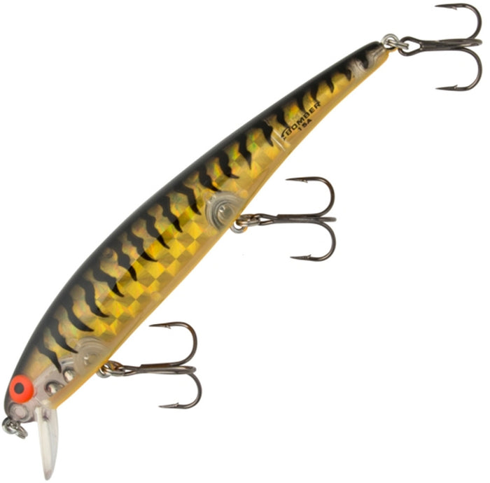 Bomber B14 Long A 3 1/2 inch Suspending Jerkbait - Gold Prism Black Orange