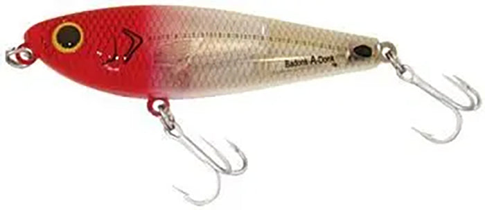 Bomber Saltwater Grade Badonk-A-Donk HP Rattling Topwater Walker - Red Head Flash