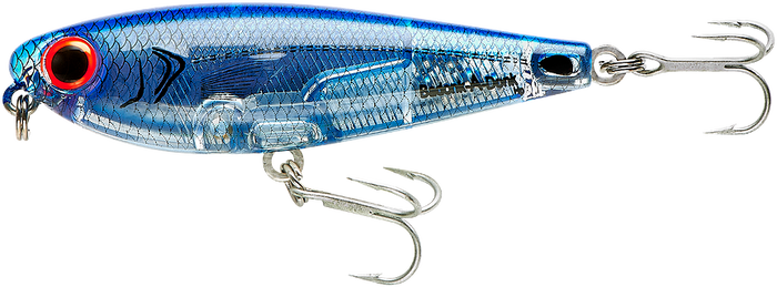 Bomber Saltwater Grade Badonk-A-Donk HP Rattling Topwater Walker - Silver Flash/Blue Back