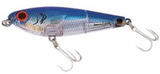 Bomber Saltwater Grade Badonk-A-Donk HP Rattling Topwater Walker - Silver Flash/Blue Back
