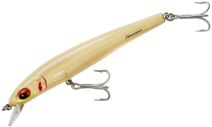 Bomber Saltwater Grade Long Shot Trolling Hard Minnow/Rip Bait - Bone