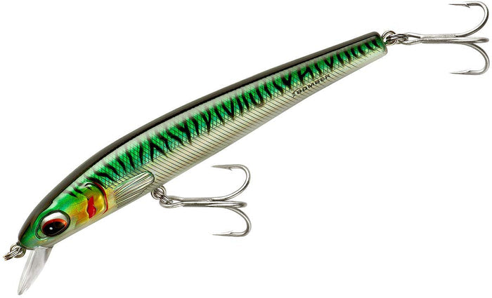 Bomber Saltwater Grade Long Shot Trolling Hard Minnow/Rip Bait - Green Mackerel