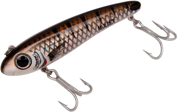 Bomber Saltwater Grade Mullet 3 1/2 inch Twitchbait - Tail Pogy