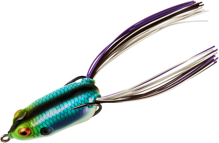 Booyah Pad Crasher Jr 2 inch Hollow Body Frog - Aqua Frog