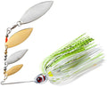Booyah Super Shad 3/8 oz Quad Spinnerbait Chartreuse Glimmer