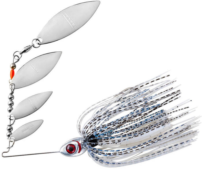 Booyah Super Shad 3/8 oz Quad Spinnerbait - Purple Glimmer Shad