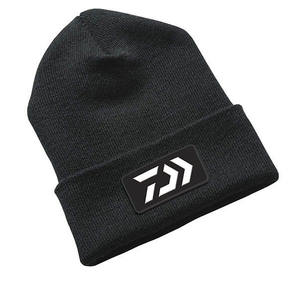 Daiwa D-VEC Knit Roll-up Beanie Hat Black