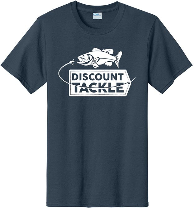Discount Tackle Logo T-Shirt Steel Blue