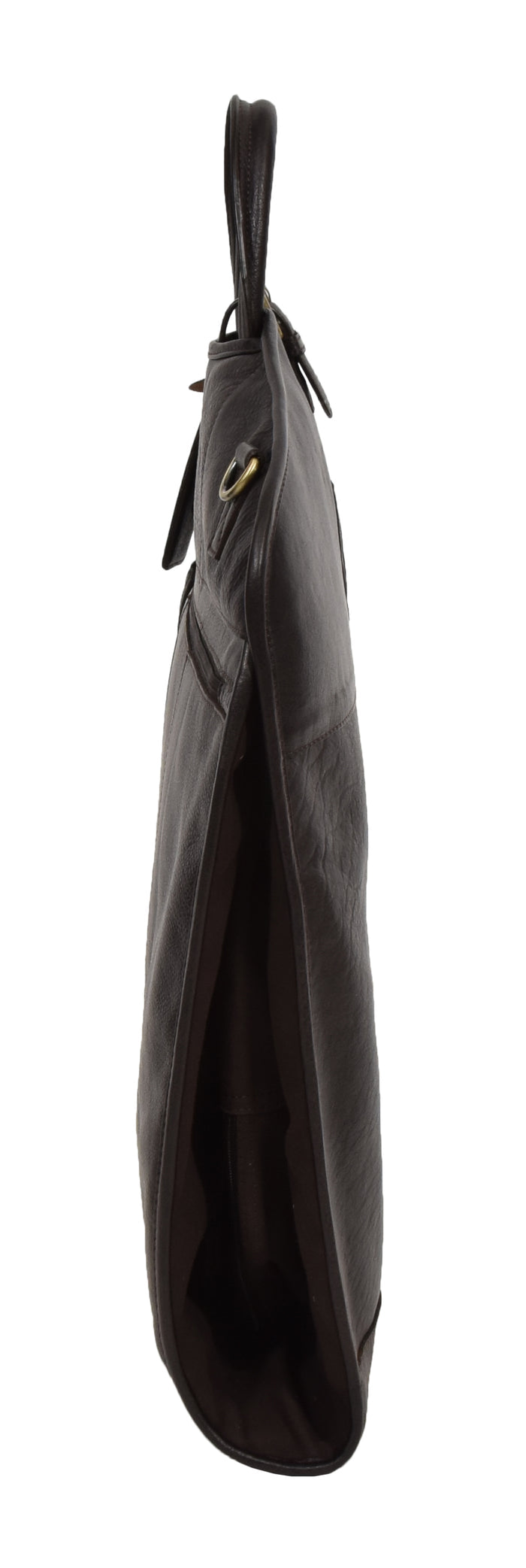 DR281 Buffalo Leather Suit Carrier Garment Bag Brown 5