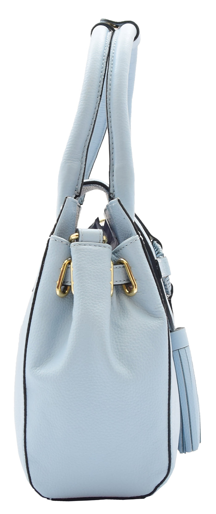 DR305 Women's Genuine Leather Shoulder Hobo Handbag Dress Bag Sky Blue 4