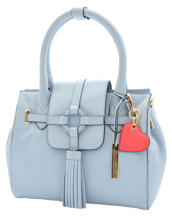 DR305 Women's Genuine Leather Shoulder Hobo Handbag Dress Bag Sky Blue 8