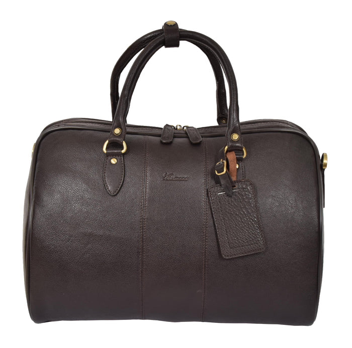 DR309 Zip Around Leather Travel Holdall Monaco Black 4