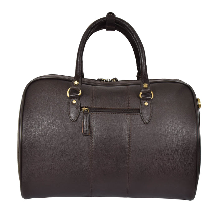 DR309 Zip Around Leather Travel Holdall Monaco Black 6