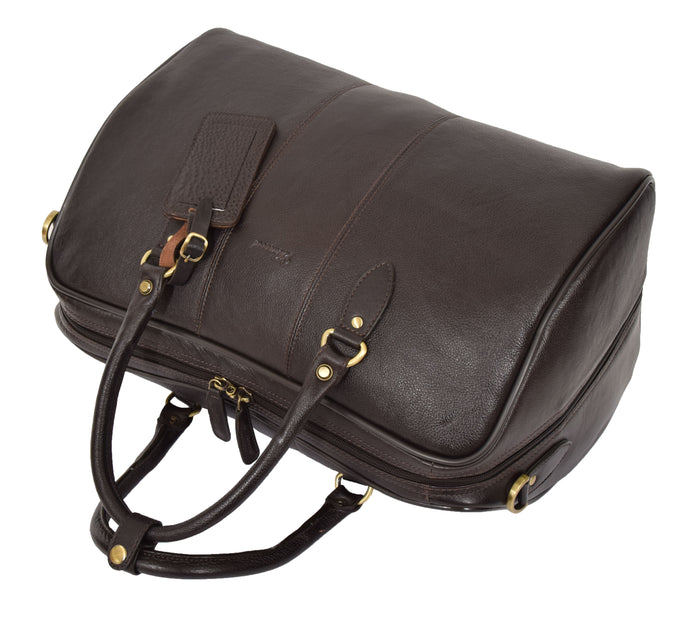 DR309 Zip Around Leather Travel Holdall Monaco Black 7