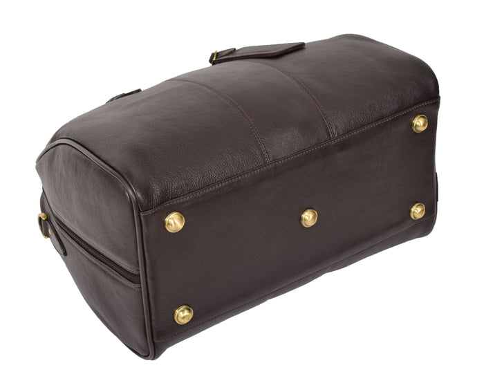 DR309 Zip Around Leather Travel Holdall Monaco Black 8