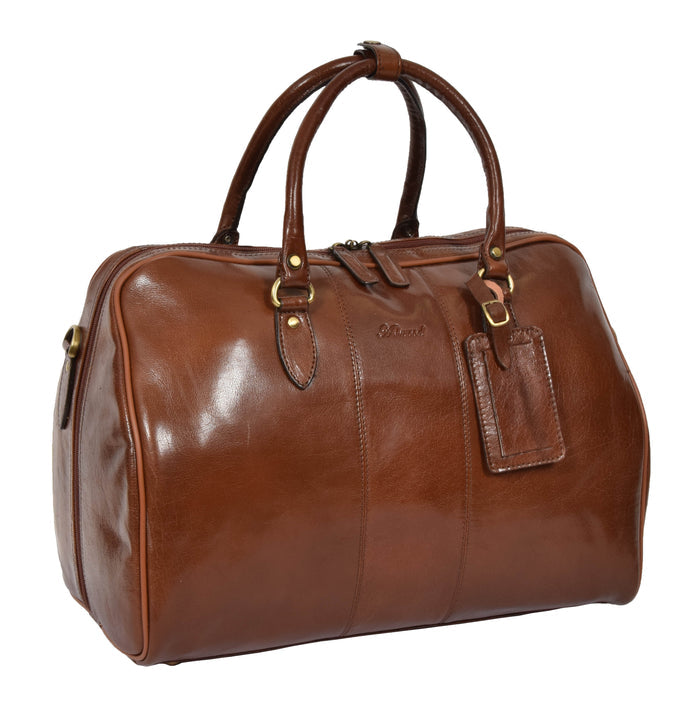 DR309 Zip Around Leather Travel Holdall Monaco Chestnut 3