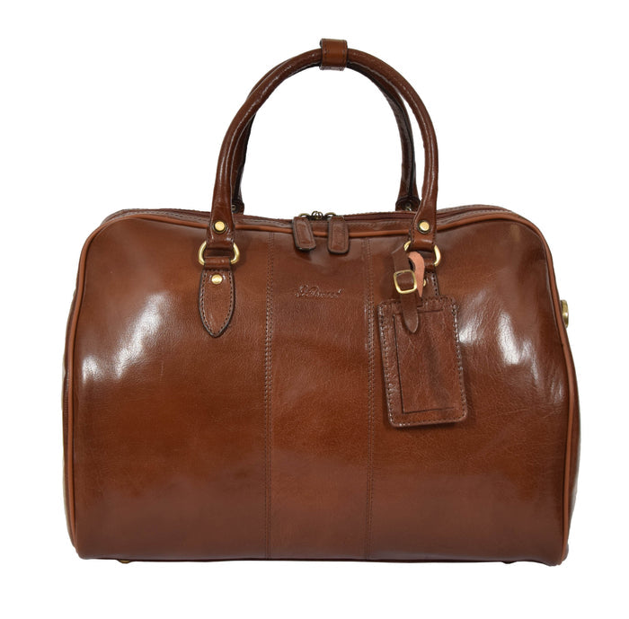 DR309 Zip Around Leather Travel Holdall Monaco Chestnut 4