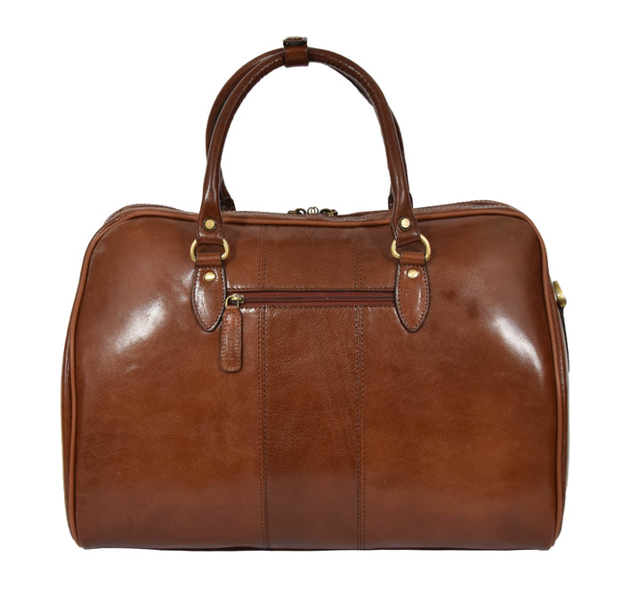DR309 Zip Around Leather Travel Holdall Monaco Chestnut 5