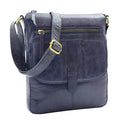 DR344 Women's Leather Cross Body Messenger Bag Navy 1