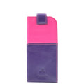 DR658 Stylish Genuine Leather Glasses Case Cover Berry Multi 1