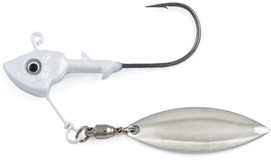 Fish Head Stand-Up Fish Head Spin - Pearl White