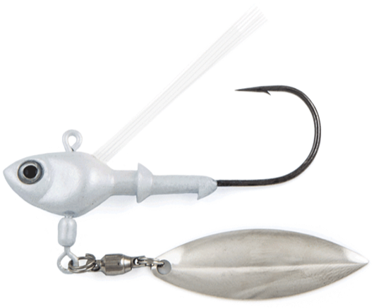 Fish Head Weedless Fish Head Spin - Pearl White