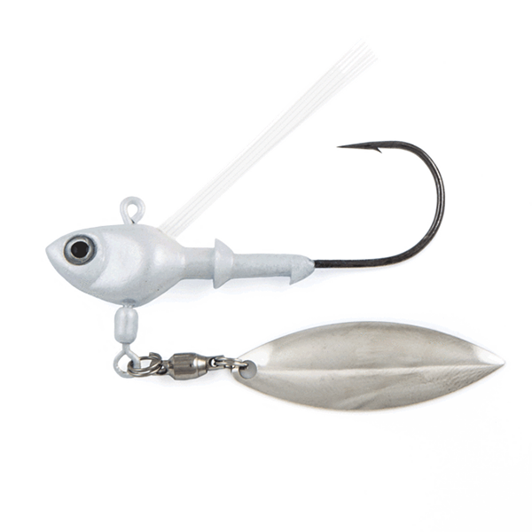 Fish Head Weedless Fish Head Spin - Pearl White