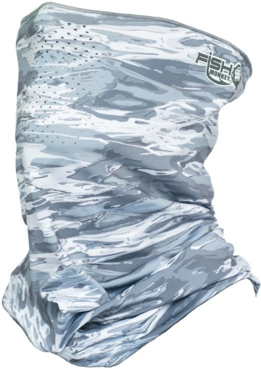 Fish Monkey Performance Face Guard - Grey Water Camo