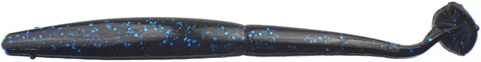 Gambler Slim EZ Paddle Tail Swimbait 6 inch - Black Blue Glitter