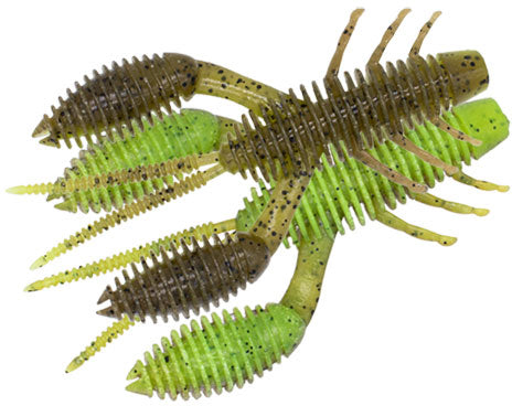 Geecrack Bellows Craw Soft Plastic - 3.5 Inch - Green Pumpkin Chart