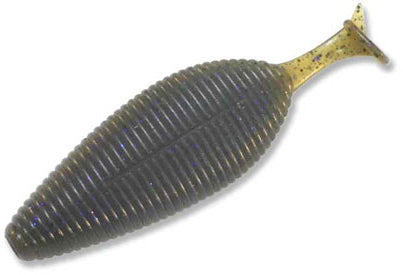 Geecrack Spiron Soft Plastic Creature Bait - 3.8 Inch - Green Pumpkin Blue Flake