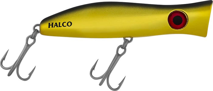 Halco Roosta Popper 105 Topwater Popper - 4.1 Inch Black Back