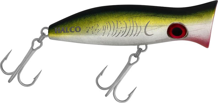 Halco Roosta Popper 80 Topwater Popper - 3.1 Inch Yellowfin