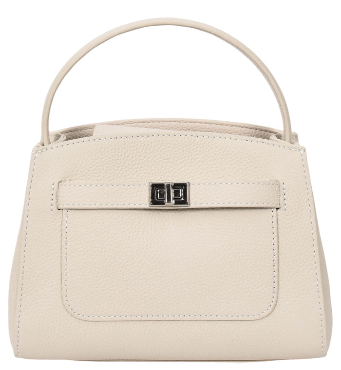 Halifax Women Small Leather Top Handle Shoulder Handbag  Off white-5