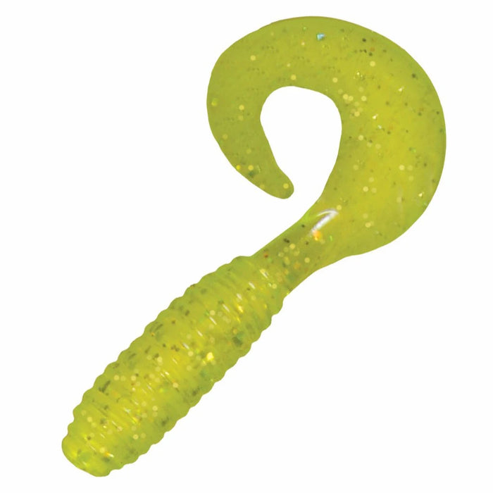 Kalin's Mogambo Grub 6 inch Soft Plastic Grub 10 pack - Chartreuse Hologram