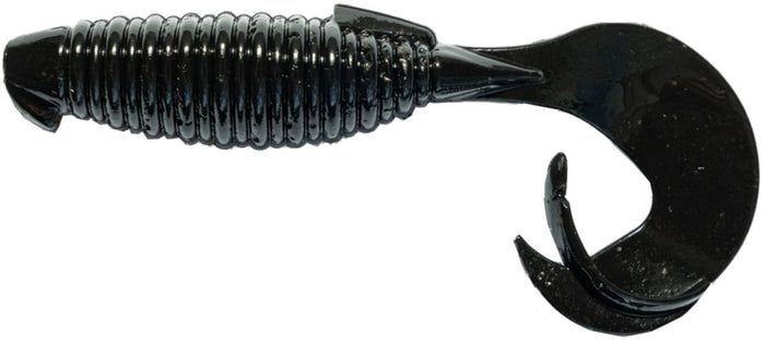 Keitech Flapper Grub 4 Inch Soft Plastic - 7 Pack Black