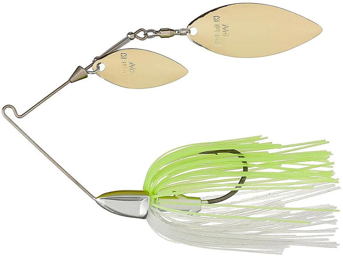 Keitech Tee-Bone Double Willow Spinnerbait - 3/8 oz - Chartreuse Shad