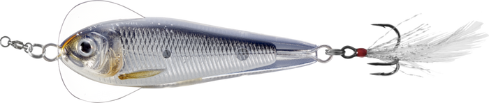 LIVETARGET Flutter Shad Jigging Spoon - Albino/White