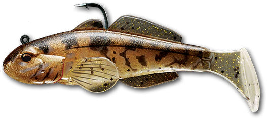 LIVETARGET Goby Paddle Tail Swimbait 3 pack - Natural/Bronze