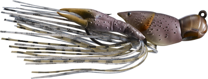 LIVETARGET Hollow Body Craw Jig - Grey/Brown